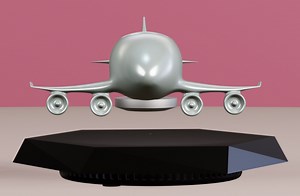 [Hot Item] 360 Rotating Magnetic Suspension Floating Plane Display Stand for Advertisement