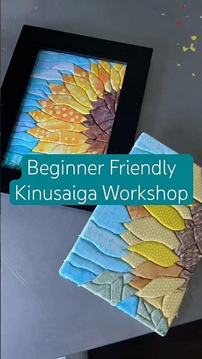 Our virtual sunflower kinusaiga workshop is next Saturday May 23!