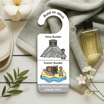 Wise and Foolish Builders Door Hanger Christian Bible Craft for Sunday School