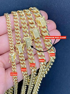 Solid 10K Gold Miami Cuban Chain Matching Bracelet, 10k 2mm 3mm 4.5mm 6mm 7mm 8mm 9mm 10K Curb Cuban Gold Necklace, Real 10kt Gold Chain - Etsy
