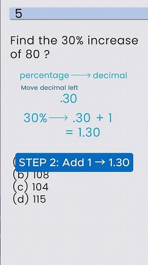 GED Math Trick: Percentage Increase in Seconds (No Formulas!) #gedmath #exam #gedprep