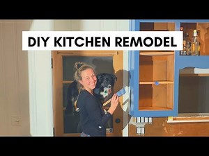 DIY FARMHOUSE KITCHEN MAKEOVER | Part 2 Installing Butcher Block Counters And Painting Cabinets
