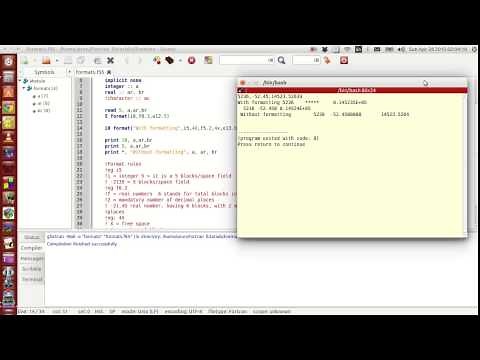Fortran Programming Tutorials (Revised) : 023 : Format Specifications for read and print