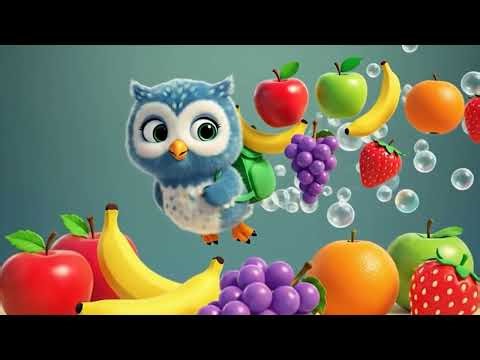 Fruit Bubbles Pop! 🫧🍎 Baby Owl Sensory Fun | Floating Fruits