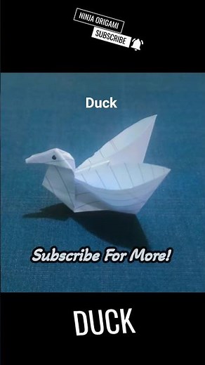 🦆 Origami Duck Tutorial #NinjaOrigami #diy #origamiduck
