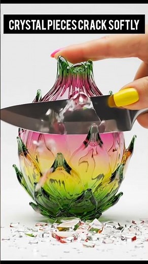 “Glass Fruit Slicing ASMR 🐉✨ Dragon Fruit Edition”