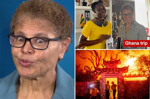 LA Mayor Karen Bass gives mind-boggling excuse for being in Ghana as her city burned