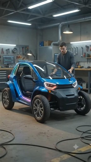 🔧Building a Futuristic Electric Car from Scrap🚗