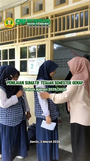 Suasana pelaksanaan Sumatif Tengah Semester (STS) Genap Tahun Pelajaran 2025/2026 #sumatif #ujian