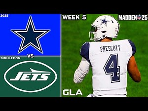 Cowboys vs. Jets | Week 5 Simulation | Madden 26 PS5 Gameplay