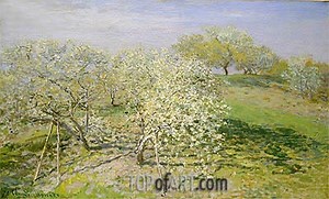 Spring (Fruit Trees in Bloom) | Claude Monet | Painting Reproduction