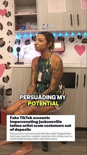 Fake TikTok accounts impersonating Jacksonville tattoo artist scam customers out of deposits