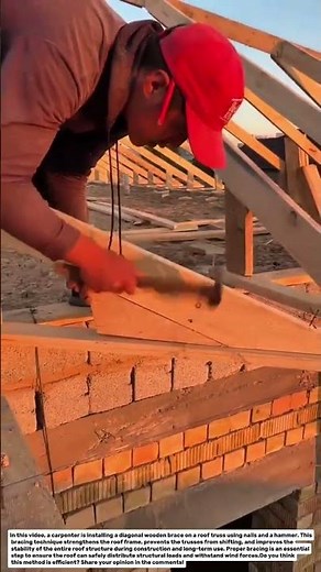 Smart Roof Truss Bracing Installation | Strong Wooden Roof Framing Technique.