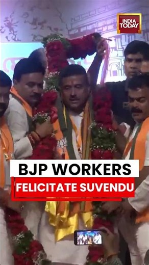 BJP Workers Felicitate Suvendu Adhikari After Bengal Leadership Announcement | India Today