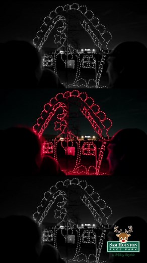 Dasher's Light Show is coming back to Sam Houston! 🚜 Holiday hayride through the lights 😋 Food & drink specials 🎅 Santa onsite every night! | Sam Houston Race Park