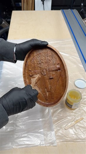 Bumblechutes on Curly Sapele