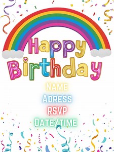 Editable Birthday Invite Card - Etsy Canada