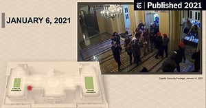 House managers show senators previously unseen, graphic Capitol security footage from Jan. 6. (Published 2021)