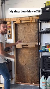 My shop door blew off so I replaced my chip board drawbridge with a new once. I also installed the @brinkslocks Push Pull Rotate door knob. I put one of these on my back door already and it’s so convenient when you have you hand full! Not sponsored, just a solid shoutout! #brinks - - - #modernbuilds #doorupgrade #doorknob #pushpullrotate #doorhardware #modernhome #diy #homeimprovements | Modern Builds