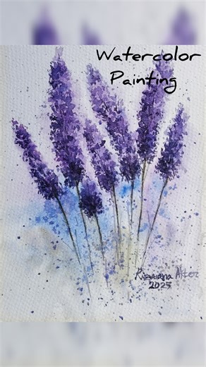 15K views · 200 reactions | Lavender Folwers Watercolor on paper | Colorful Creations Gallery | Facebook