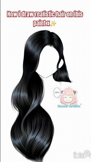 How i draw realistic hair on ibis paint x✨️