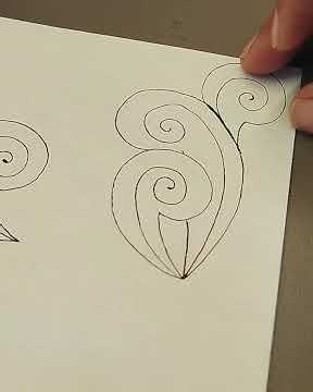 Zentangle Pattern 67 - Floo tangle Detailed #shorts #easy #drawing #zentanglart #zentangledesigns