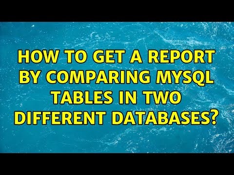 How to get a report by comparing MySQL tables in two different Databases?