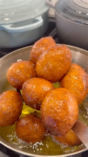 My son requested homemade puff puff or boflot and mom delivered. Recipe