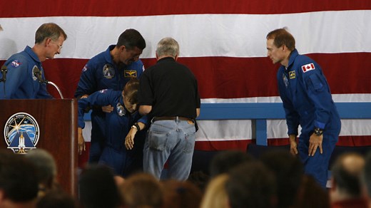 Horrifying reason NASA astronaut fainted during ceremony hours after returning to Earth from space