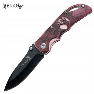 Elk Ridge Purple Camo Pocket Knife - Powa Beam