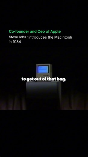 The first Mac introducing itself! #startups #stevejobs #innovativetech