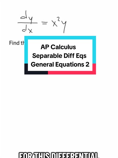 Understanding Separable Differential Equations in AP Calculus