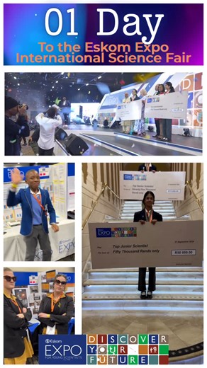 Expo for Young Scientists on Instagram: "The big event kicks off tomorrow: just 1 day to go! The excitement is building as the Eskom Expo International Science Fair (ISF) 2025 approaches, where South Africa’s brightest young scientists and innovators will join international participants to showcase their groundbreaking research and ideas. Get ready for a week filled with inspiration, innovation, and life-changing opportunities! #EskomExpoISF #DiscoverEskomExpo #STEM #Innovation #YoungScientists