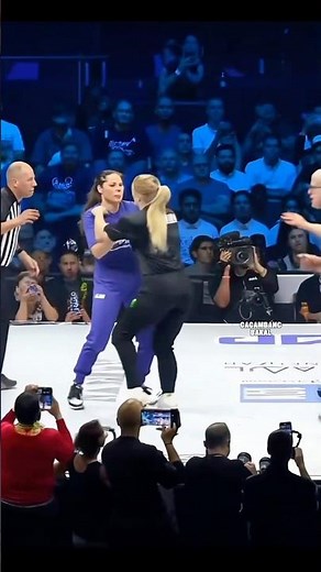 Intense Female Fighter Confrontation in a Slap Contest