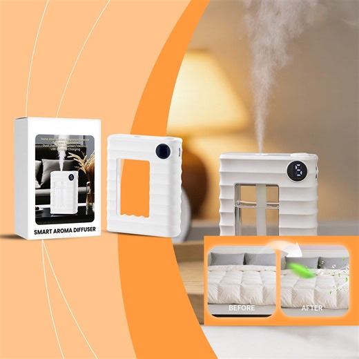 Cadancy Smart Essential Oil Diffuser Aromatherapy Humidifier with Digital Display USB Rechargeable Nano Home Bedroom Office Wall Mount Desktop Dual Use