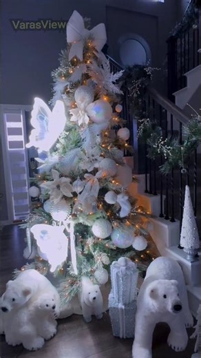 White Butterfly decoration for the Christmas tree #christmastree #christmas #shorts #trending #viral