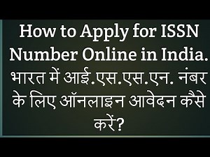 ISSN Number Process for Magazine, apply online