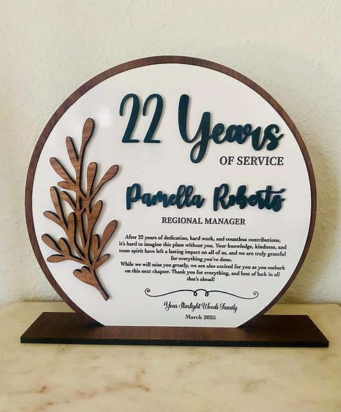 Engraved Retirement Plaque: Personalized Farewell Gift - Etsy