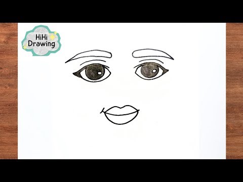 How to Draw Roblox Sigma Girl Face | Easy Drawing Step by Step
