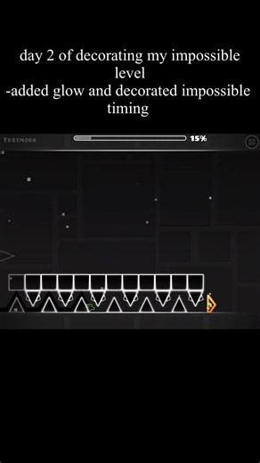 day 2 of decorating an impossible level #geometrydash #gdupdate #gd #leveldesign #shorts #fypシ #fyp