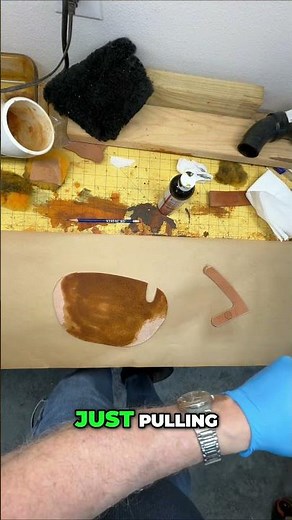 Fluff-Free Wool Prep: Leatherworker's Secret for Perfect Crafts #shorts