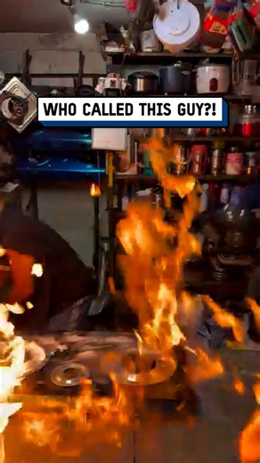We needed urgent kitchen repair and they called this guy 🔥😱 #kitchen #gas #repair | UNILAD Tech