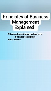 6.2K views · 100 reactions | Principles of Business Management Explained #business #principles #everyoneactive #followersreelsfypシ゚viralシfypシ゚viralシalシ #investment #highlightseveryonefollowers | Accounting Knowledge Concepts | Facebook