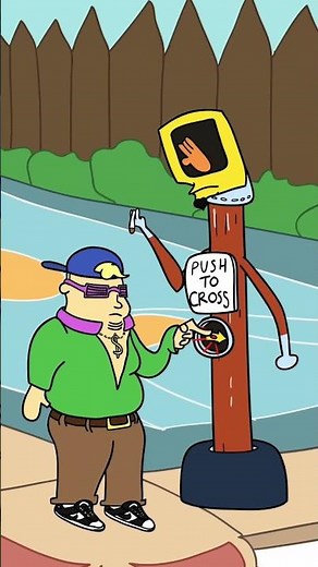 Crosswalk WAIT sound #animation #comedy #adultswim