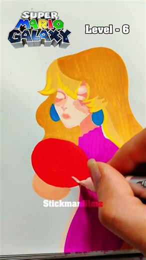 Drawing Peach in different levels 2 #drawing #art #shorts #howtodraw