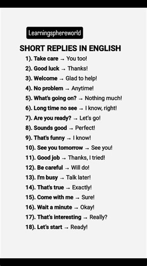 Short Replies in English | Speak Smart in Seconds