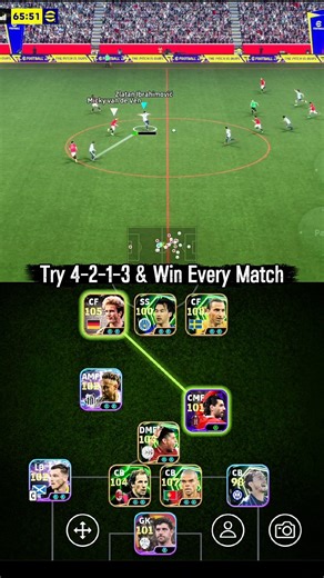 Best Beckenbauer 4-2-1-3 Long Ball Counter Formation 🔥 eFootball 2026 Easy Goals #Shorts