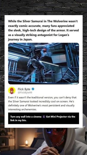 While the Silver Samurai in The Wolverine wasnt exactly comic-accurate many fans appreciated the sle