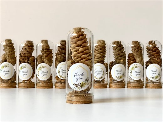 5 Pcs Christmas Party Favors, Custom Wedding Favors for Guests, Personalized Thank You Gifts, Natural Pine Cone Favors, Rustic Favors Gifts - Etsy