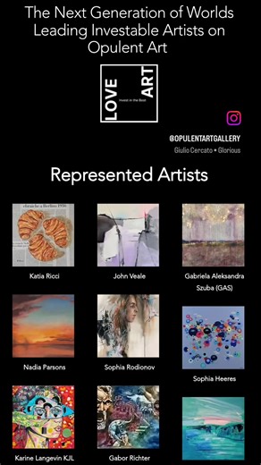 The Next Generation of Worlds Leading Investable Global Artists on Opulent Art. We ignite the icons of tomorrow—the artists who refuse to blend in. Defined by fearless style and a relentless pursuit of excellence, these are the Opulent Art Artists. 🌀Sourced globally, this collective represents the vanguard of the new art world. Our artists don't just create; they innovate, redefine, and lead. The world is waiting for its next masterpiece. It’s time to claim your legacy. Want to find out more ab